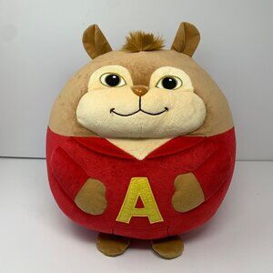 Ty Beanie Ballz 12'' Plush ALVIN Red Chipmunk Stuffed Plush Ball  Red Outfit 034